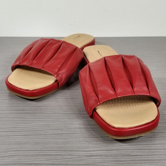 Corso Como Harisya Slide Sandal, Red Leather, Womens Size 7 M / 37.5 - Picture 4 of 11